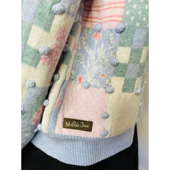 Matilda Jane Heart to Heart Waltz Of the Flowers Patchwork Sweater size Medium - Picture 7 of 9